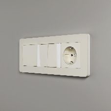 Рамка на 3 поста WERKEL Split (айвори/белый, soft-touch) W0033066