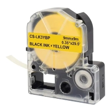 Картридж ленточный Cactus CS-LK3YBP черный шрифт, желтый фон (9 мм, 9 м) для Epson LW300/LW400/LW700/LW600P/LW1000P/K400/Z700/Z900