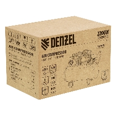 Компрессор воздушный Denzel BCV2200/100 рем. привод, 2,2 кВт, 100 л, 370 л/мин