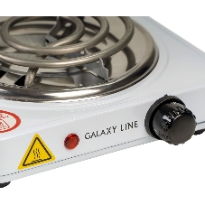 Плита настольная электрическая Galaxy Line GL3003 белый, 1 кВт, ТЭН, конфорки - 1, эмаль, поворотные переключатели