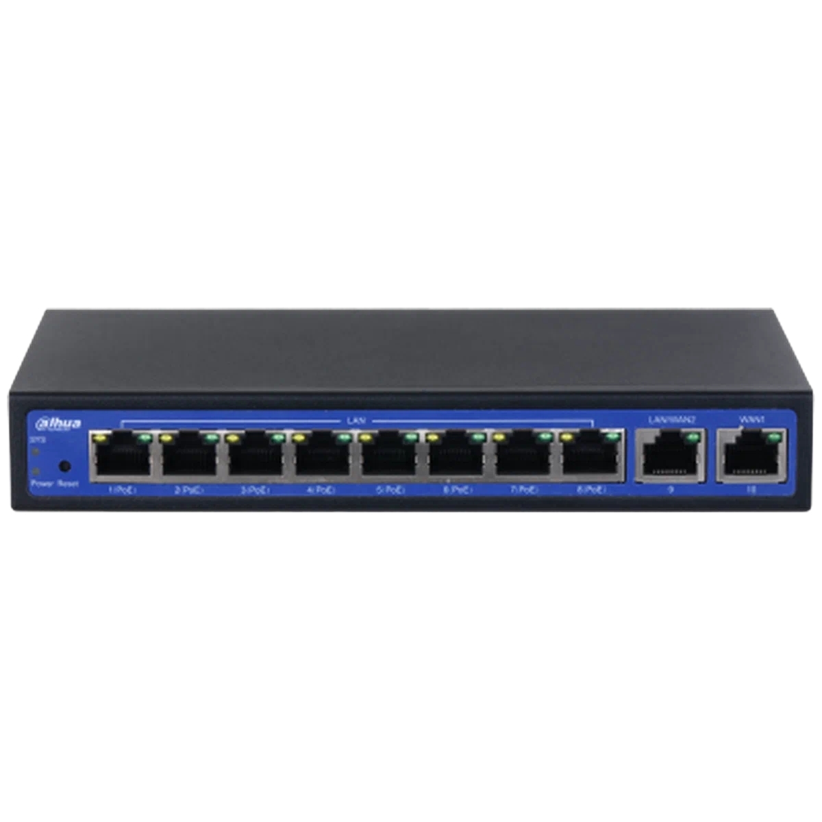 Wi-Fi контроллер Dahua DH-ERC210-P, 10×1 Гбит/с (1 WAN, 1 WAN/LAN, 8 LAN PoE), управляемый