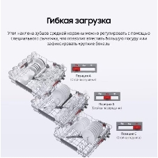 Встраиваемая посудомоечная машина Samsung DW60A6092BB/WT, черный, 59.8 см, 14 компл., 46 дБ, класс A