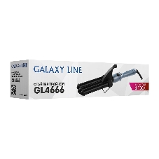 Щипцы для завивки волос Galaxy Line GL 4666 черный/голубой, 22 мм, 200 °C, 10 режимов