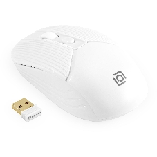 Мышь беспроводная Oklick 509MW белый, 1600 dpi, радиоканал, USB, кнопки - 4