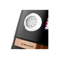Чайник электрический BRAYER BR1005BK 2200 Вт.1.7 л, STRIX, сталь окраш, термометр, черный