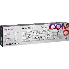 Комплект клавиатура+мышь Defender Motion C-977 проводной, USB, 1600 DPI, белый