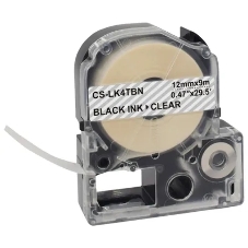 Картридж ленточный Cactus CS-LK4TBN черный, 12 мм, 9 м для Epson LW300/LW400/LW700/LW600P/LW1000P/K400/Z700/Z900