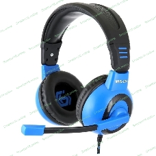 Игровая гарнитура Gembird MHS-G50 Survarium черный/синий, охватывающие, гибкий микрофон, кабель 2.4 м