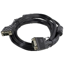 Кабель VGA сигнальный 15M, 15M, ферр.кольца, 3м.5bites