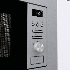 Встраиваемая микроволновая печь Gorenje BM201AG1X нержавеющая сталь, 20 л, 800 Вт, переключатели - поворотный механизм/кнопки