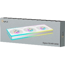 Вентилятор для корпуса Ocypus Sigma F36 WH ARGB, 3x120x120x25mm, 4-PIN PWM, 500-2200 RPM, 36 DBA MAX, FLUID DYNAMIC BEARING
