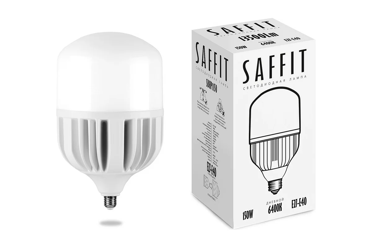 Лампа светодиодная SAFFIT SBHP1150 (55144) 150Вт Е27/Е40 дневной