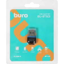 Адаптер USB Buro BU-BT601 Bluetooth V6.0 EDR+ BLE class 2 20м черный