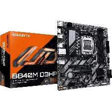 Материнская плата Gigabyte B840M D3HP, AM5, AMD B840, 4xDDR5, 4xSATA, 2xM.2, 1xPCIe 4.0 x16, 1xPCIe x1, 1xHDMI, 2xDP, 1x1Gb LAN, 1xUSB-C 5Gbps, 1xUSB-A 5Gbps, 1xUSB-A 10Gbps, 3xUSB-A 2.0, 3x3.5 мм, 7.1, mATX