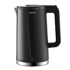 Чайник электрический Centek CT-0005 черный, 1.7 л, 2200 Вт, бесшовная колба, двойные стенки, эффект термоса