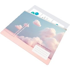 Папка на молнии ZIP Silwerhof CLOUD A4+ ПВХ 0.25мм