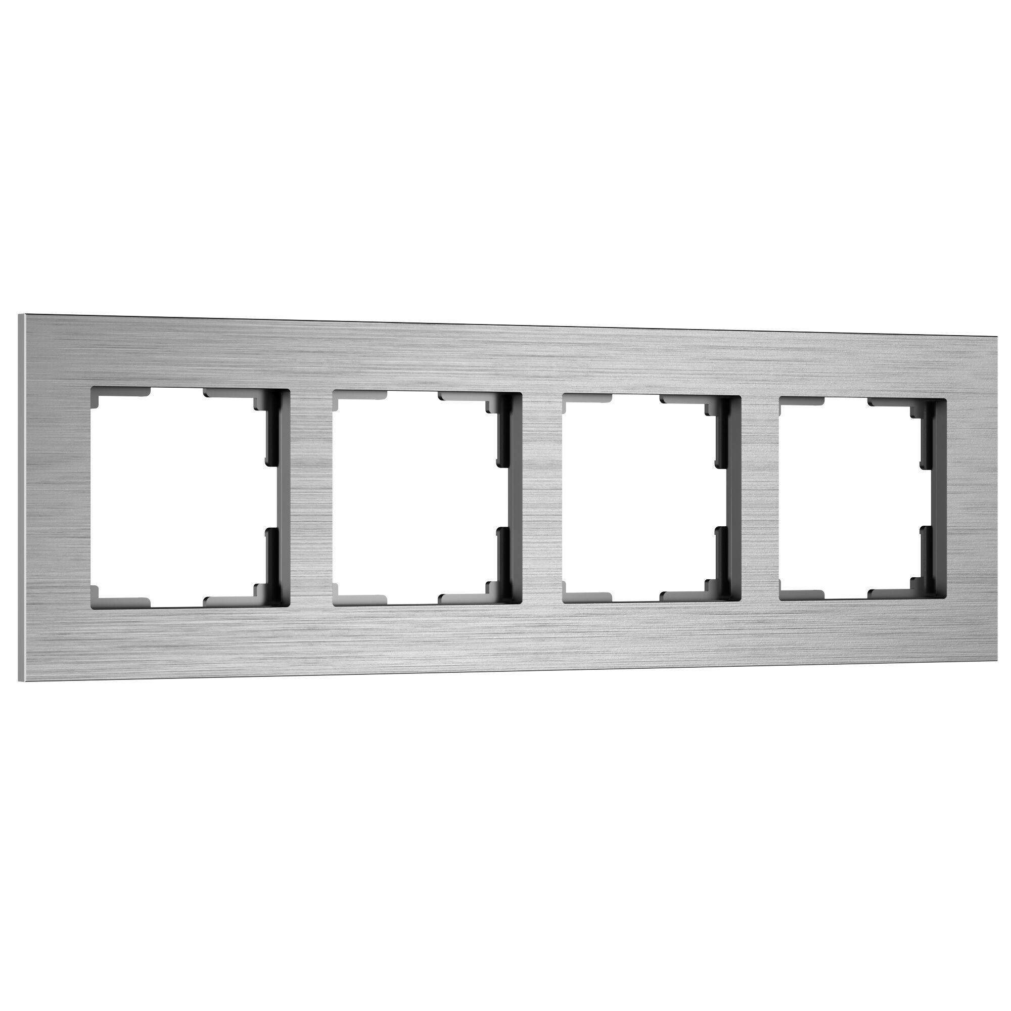 Рамка на 4 поста WERKEL AluMax (алюминий) W0043506