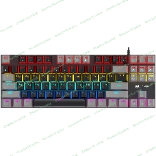 Клавиатура проводная Oklick K600X механическая черный/серый USB Multimedia for gamer LED