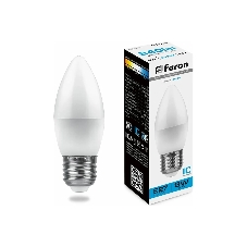 Лампа светодиодная Feron LB-570 9W 230V E27 6400K свеча