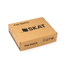 Коммутатор SKAT PoE-4E-1G PoE Plus 65Вт порты: 4-Ethernet 1-Uplink
