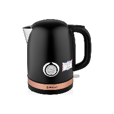 Чайник электрический BRAYER BR1005BK 2200 Вт.1.7 л, STRIX, сталь окраш, термометр, черный