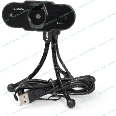 Веб-камера ExeGate BlackView C525 HD 1280x720, 30 кадр/с, USB Type-A, микрофон (шумоподавление), шторка приватности, универсальное крепление, штатив в комплекте