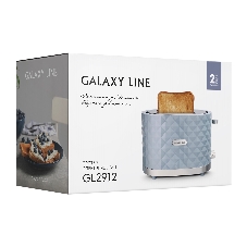 Тостер Galaxy Line GL 2912 серый, 1200 Вт, 2 слота