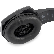Гарнитура Oklick HS-L355G чёрный, проводная, 3.5 мм, подсветка
