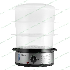 Пароварка электрическая Centek CT-1457 9л 800Вт, стальной корпус, таймер 60 мин, 3 контейнера
