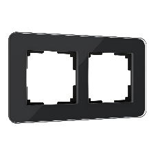 Рамка на 2 поста WERKEL Elite (черный, стекло) W0022448