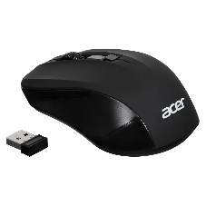 Мышь беспроводная Acer OMR010 черный, 1200 dpi, радиоканал, USB, кнопки - 3