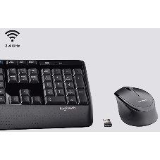 Комплект клавиатура+мышь Logitech MK345 беспроводной, USB, 1000 DPI, чёрный/серый