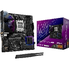 Материнская плата ASRock B850M Riptide WiFi, AM5, AMD B850, 4xDDR5, 4xSATA, 3xM.2, 1xPCIe 5.0 x16, 1xPCIe 4.0 x4, 1xHDMI, 1xDP, 1x2.5Gb LAN, Wi-Fi 7, Bluetooth 5.4, 1xUSB-C 10Gbps, 1xUSB-A 10Gbps, 2xUSB-A 5Gbps, 4xUSB-A 2.0, 3x3.5 мм, 7.1, mATX