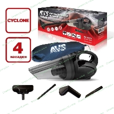 Пылесос автомобильный AVS PA-1011 черный, 150 Вт, уборка сухая, пылесборник контейнер 0.55 л