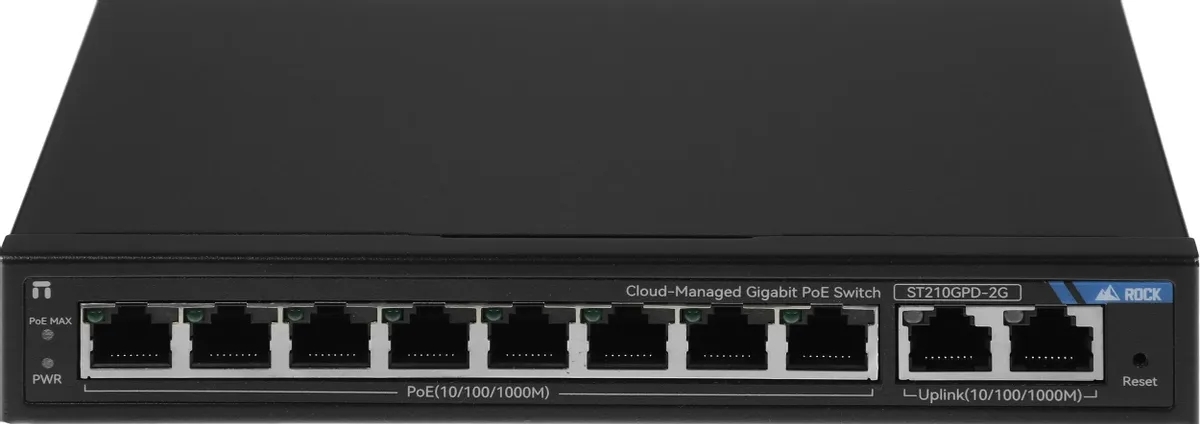 Коммутатор Netis ST210GPD-2G (L2) 10x1 Гбит/с 8PoE 117W настраиваемый