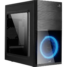 Компьютерный корпус Aerocool/Formula Cs-105 Blue (mATX, без БП, 1x USB3.0, 1x USB2.0, 1x 12cm blue LED front fan)