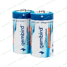 Батарейки солевые Gembird Gb-R14P-2F, тип С(R14P), 2шт, пленка