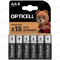 Элемент питания алкалиновый AA/LR6 (блист. 6шт) Basic Opticell 5051006