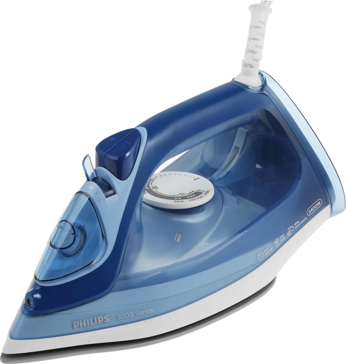 Утюг Philips DST3031/20 голубой, 2400 Вт, 40 г/мин, 180 г/мин, 300 мл