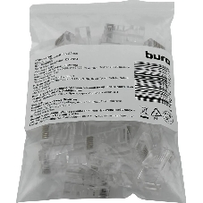 Коннектор Buro RJ45 прозрачный (упак.:20шт)