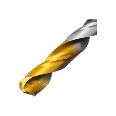 Сверло спиральное по металлу Denzel 10 x 133мм, Р6М5, Golden Tip, многогранная заточка