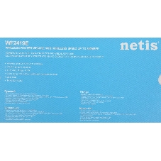 Роутер WRL Router Netis 300MBPS 10/100M 4P WF2419E