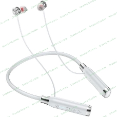 Беспроводные наушники HOCO ES62 Pretty серебристый, внутриканальные (с шейным ободом), Bluetooth