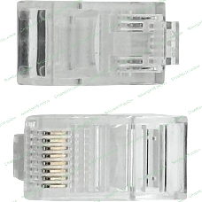 Коннектор Buro RJ45 прозрачный (упак.:20шт)