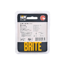 Рамка 1-мест. IEK BRITE РУ-1-2-БрВа стекло ванильный