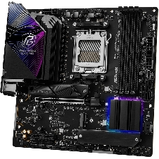 Материнская плата ASRock B850M Riptide WiFi, AM5, AMD B850, 4xDDR5, 4xSATA, 3xM.2, 1xPCIe 5.0 x16, 1xPCIe 4.0 x4, 1xHDMI, 1xDP, 1x2.5Gb LAN, Wi-Fi 7, Bluetooth 5.4, 1xUSB-C 10Gbps, 1xUSB-A 10Gbps, 2xUSB-A 5Gbps, 4xUSB-A 2.0, 3x3.5 мм, 7.1, mATX