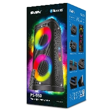 Мобильные колонки SVEN PS-950 2.0 черные 2x80 W Bluetooth