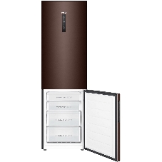 Холодильник Haier C4F740CLBGU1 коричневый двухкамерный 286/115л морозилка снизу, No Frost