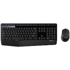 Комплект клавиатура+мышь Logitech MK345 беспроводной, USB, 1000 DPI, чёрный/серый