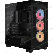 Корпус Corsair iCUE Link 3500X LX-R RGB Black, Midi-Tower, чёрный, 3 x 120 мм